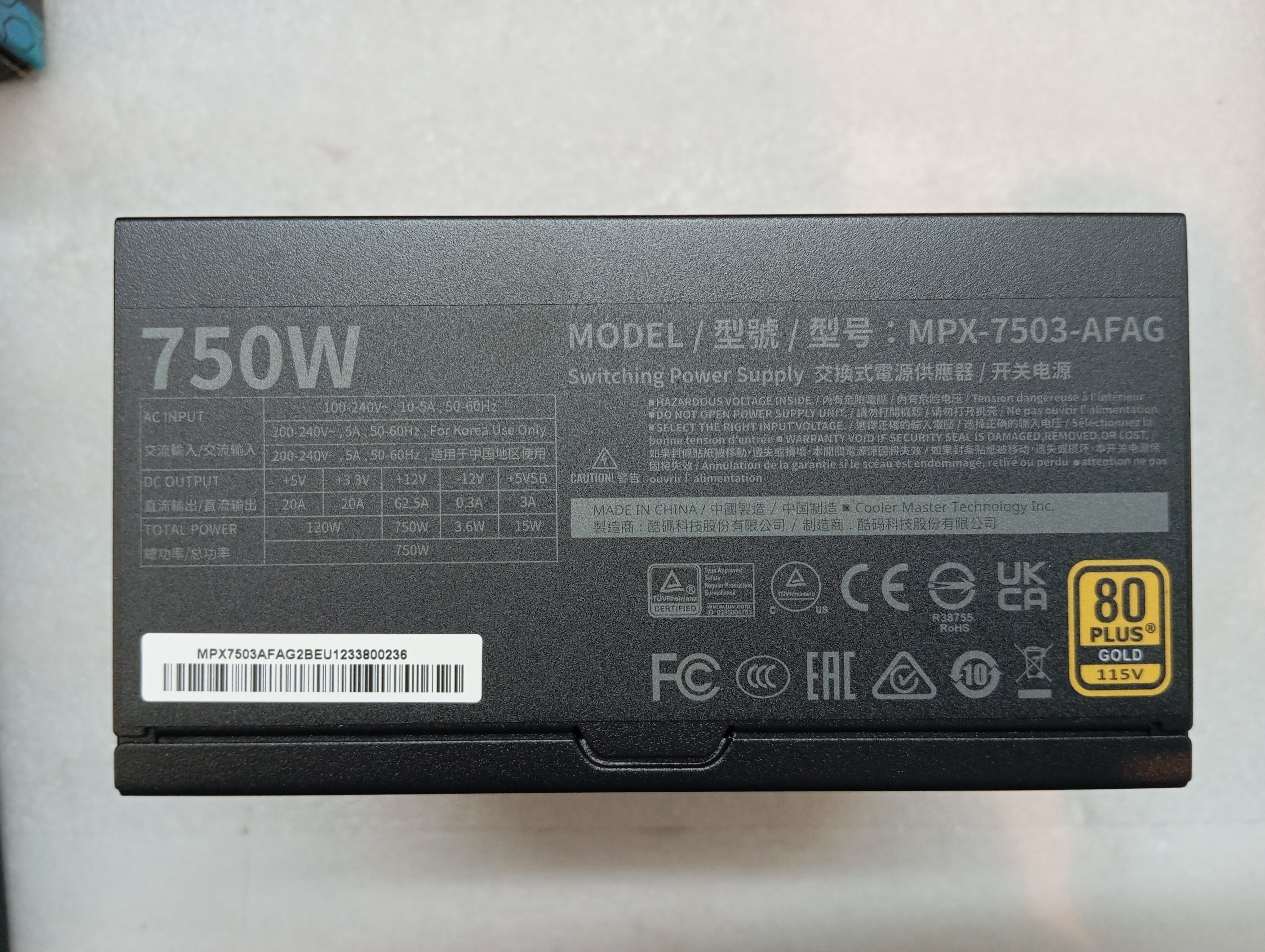 Refurbished Cooler Master GX II Gold 750W