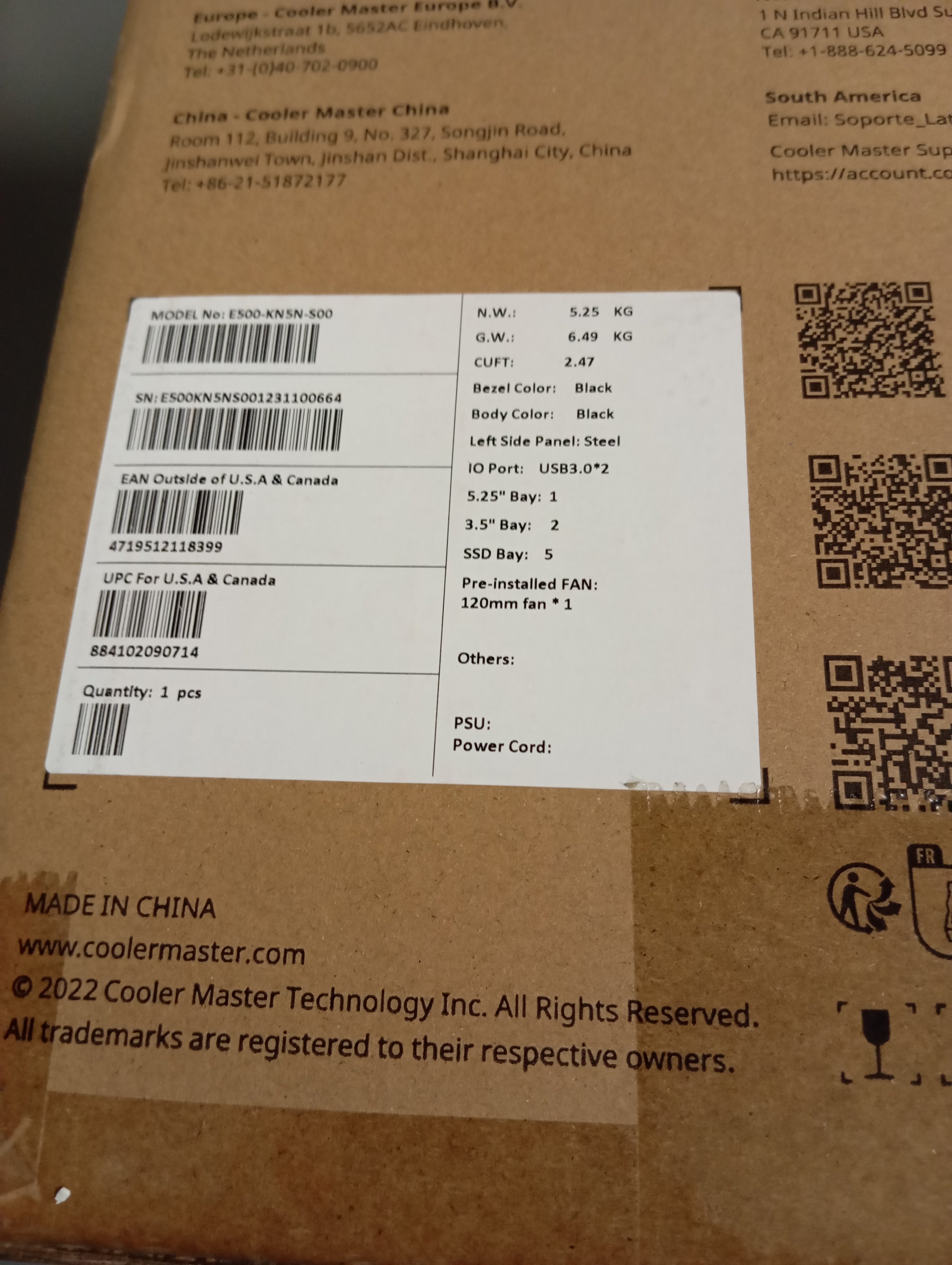 Cooler Master Elite 500 ODD, Steel