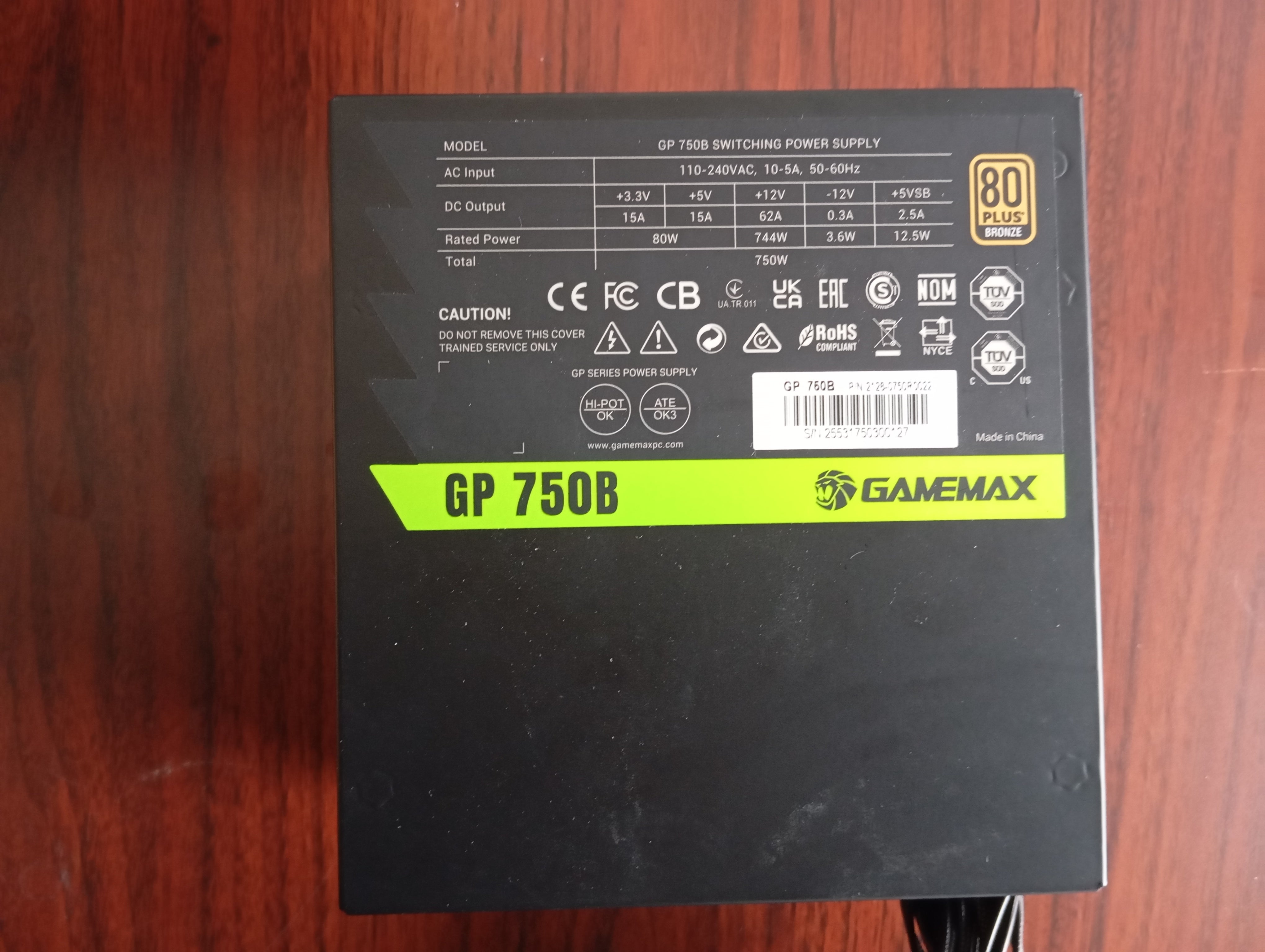 GameMax GP 750, retourdeal