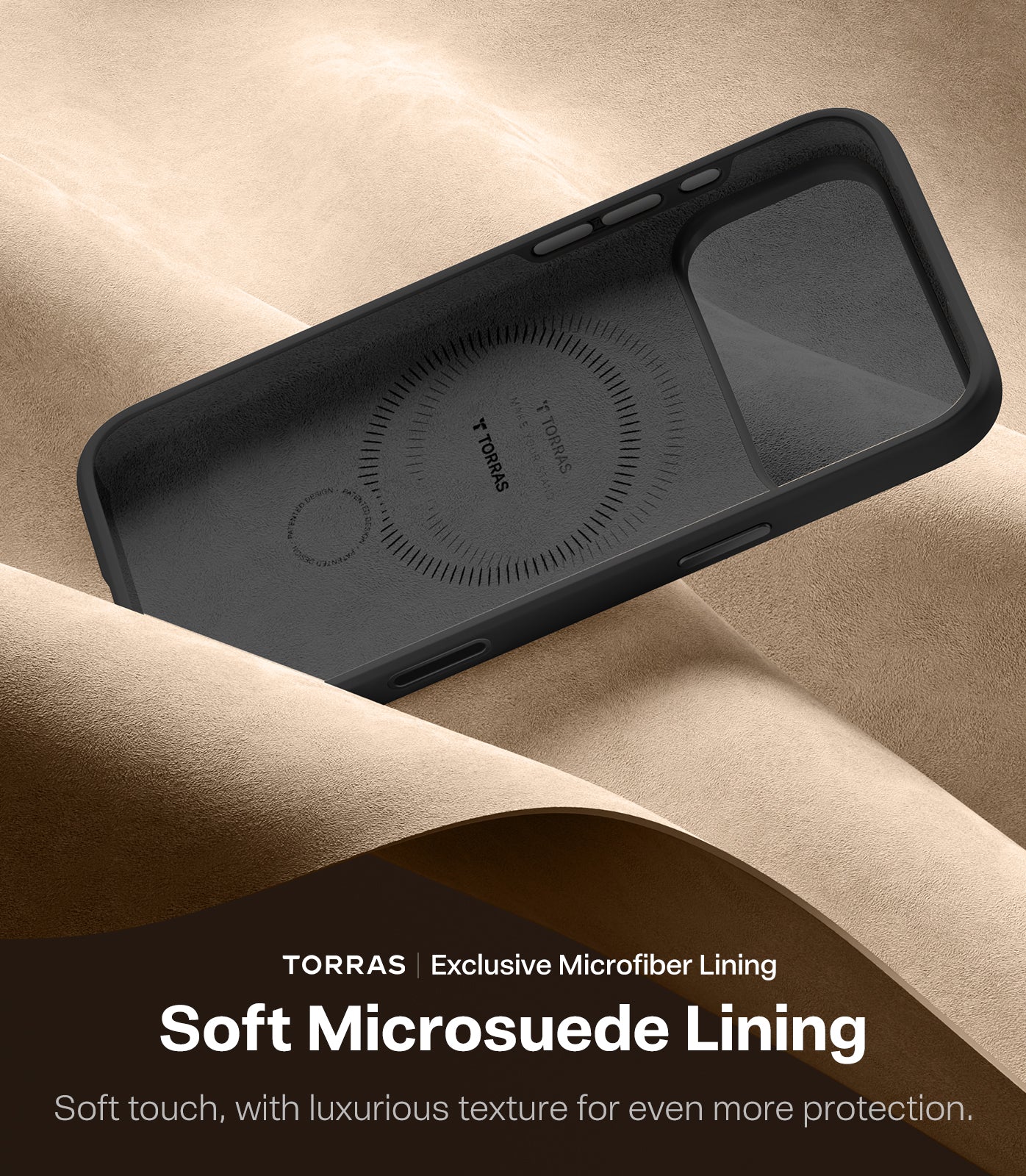 TORRAS Ostand Q Pro Silicone - Hoesje Geschikt voor Apple iPhone 17 Pro en 17 Pro Max - Zwart, Blauw en Oranje - Compatibel met MagSafe - 360° Draaibare Magnetische Standaard - Back Cover Kickstand Ring - NIEUW!