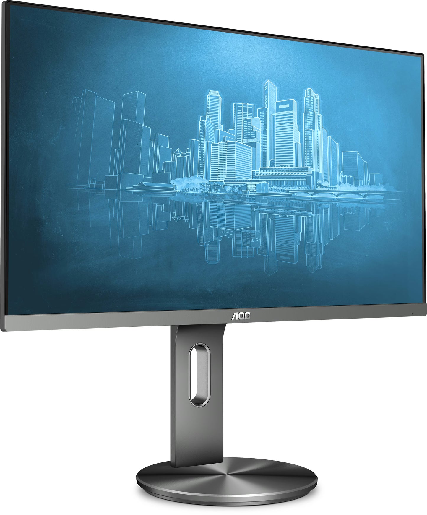 AOC U2790PQU – 27 inch 4K UHD Monitor – 3840 x 2160 – IPS – 60 Hz – USB 3.0 – Titanium/Zwart, Refurbished