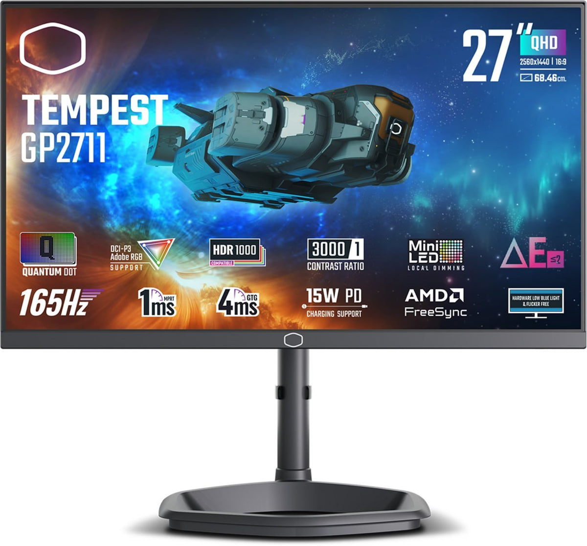 Cooler Master Tempest GP2711 – 27" QHD Mini-LED Gaming Monitor-Refurbished