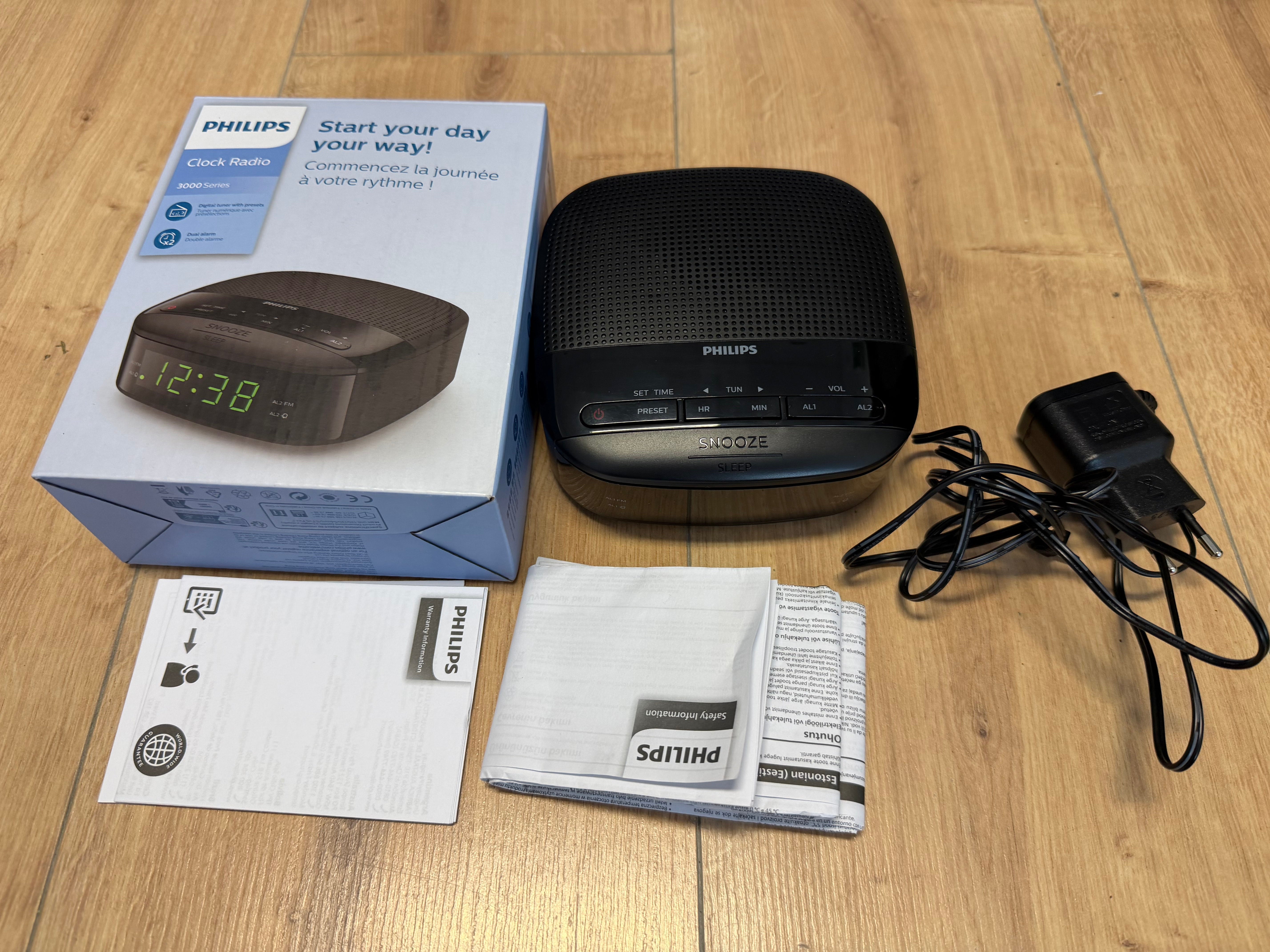 PHILIPS CLOCK RADIO DIGITAAL TAR3205/12 ZWART  --Tweede Kans