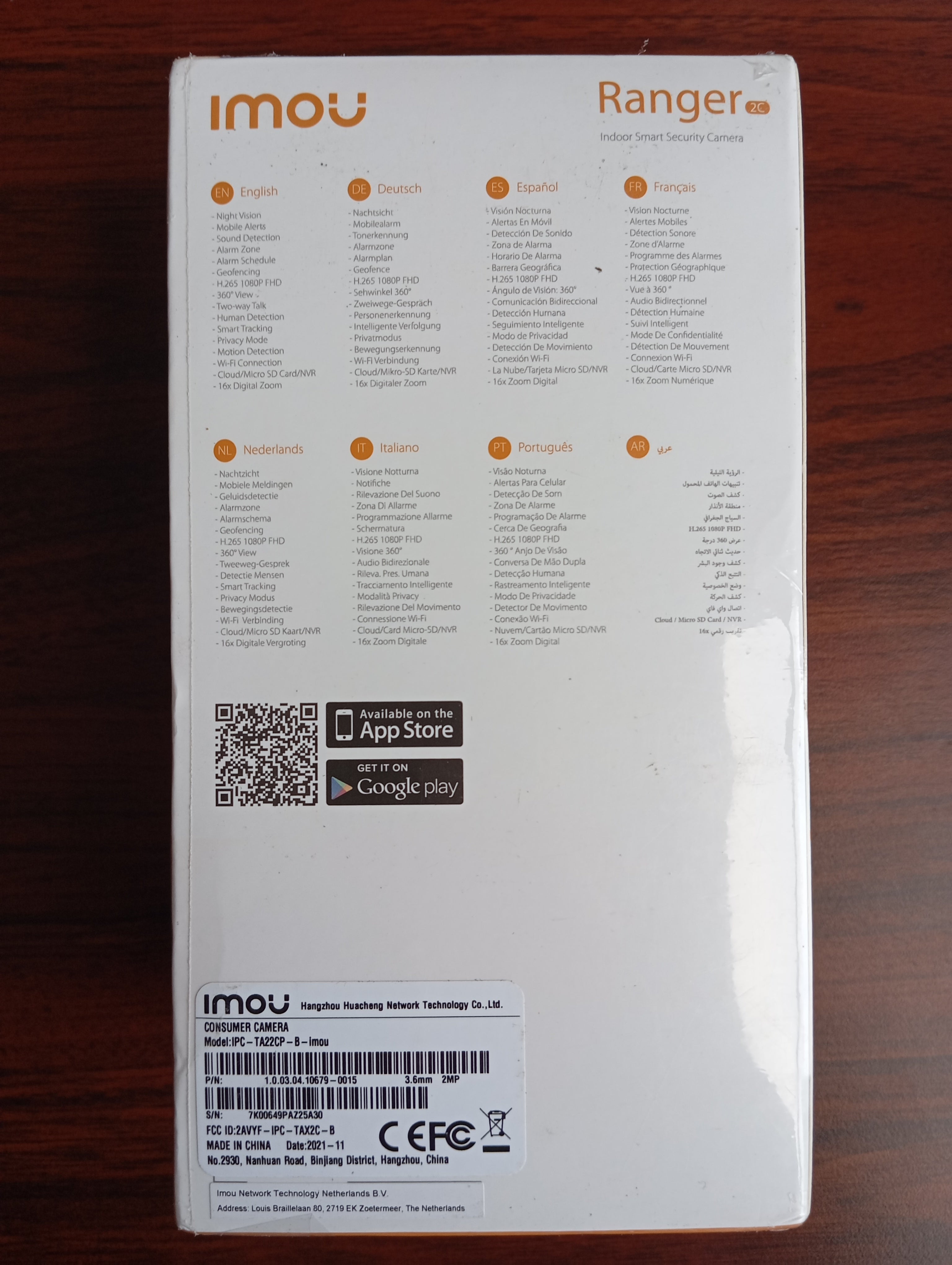 IMOU Ranger 2C Indoor Security Camera, Doos Beschadigd