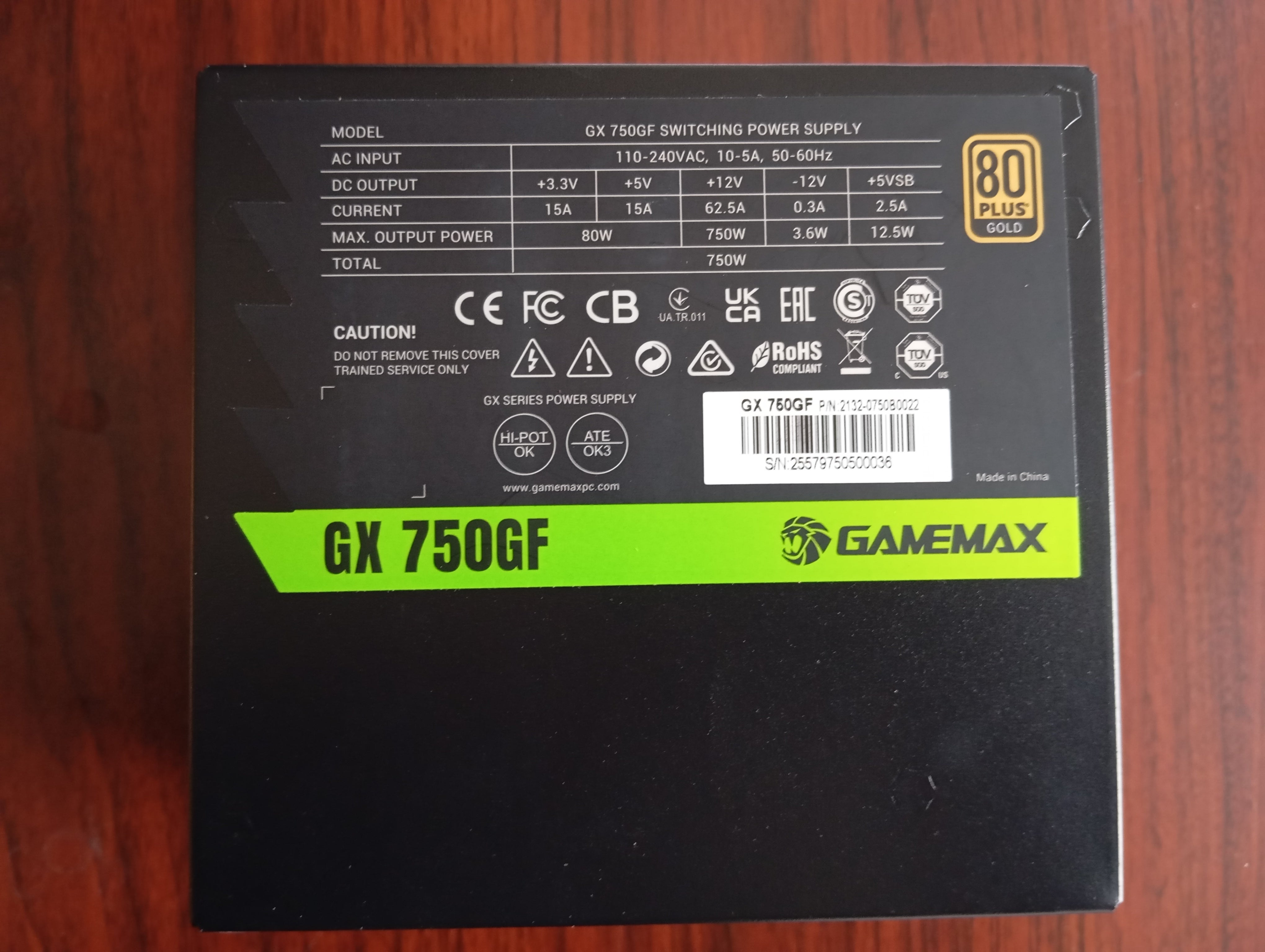 GameMax GX 750GF, retourdeal