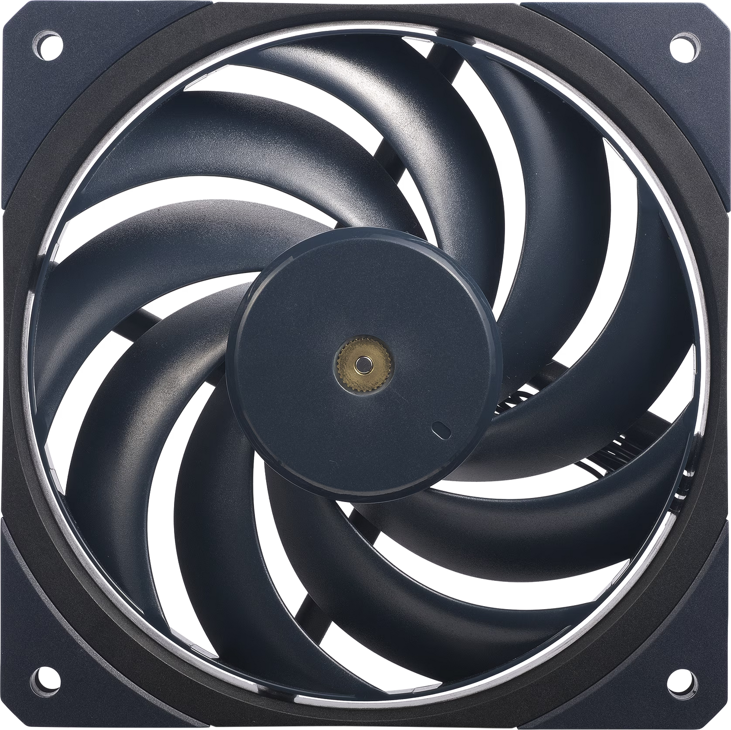 Cooler Master Mobius 120 OC 120mm fan voorkant met metalen motorhub