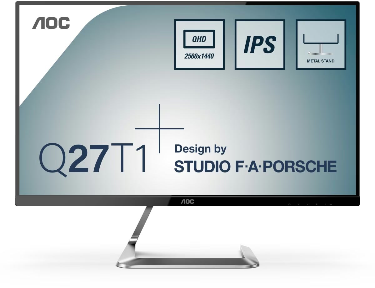 AOC Q27T1, 27 inch QHD IPS Monitor, Refurbished